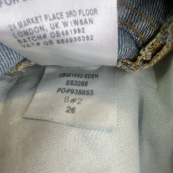 NEW BDG Slim BF Boy Friend Medium Wash Denim Jean Size 26 W Blue Low Rise - Picture 11 of 11